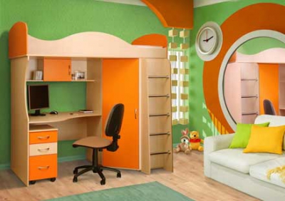 Мебель для детской оранжевая